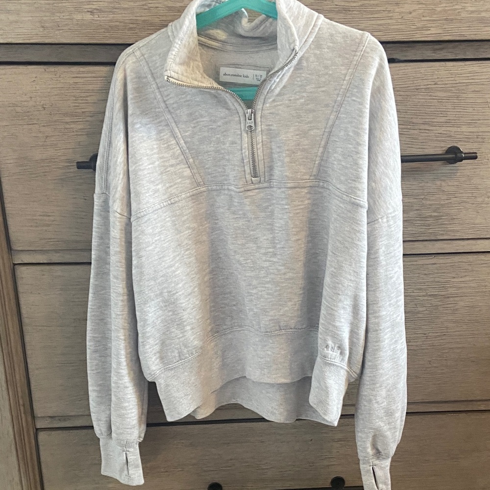 Abercrombie & Fitch Kids Gray Half-Zip Sweater